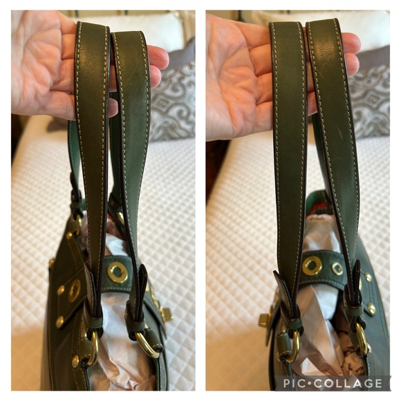 Coach Lily Legacy Turnlock Tote in Green No. D0920-F13757 - Picture 6 of 15